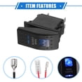 thumbnail image 4 of Kit de Interruptor de Palanca de Luz Trasera de 5 Pines para Interior de Coche 20A/12V 10A/24V SPST Encendido Apagado Universal Azul, 4 of 7