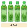 (4 pack) Iberia Original Aloe Vera Drink 16.9 fl oz Smooth Texture and Natural Flavor