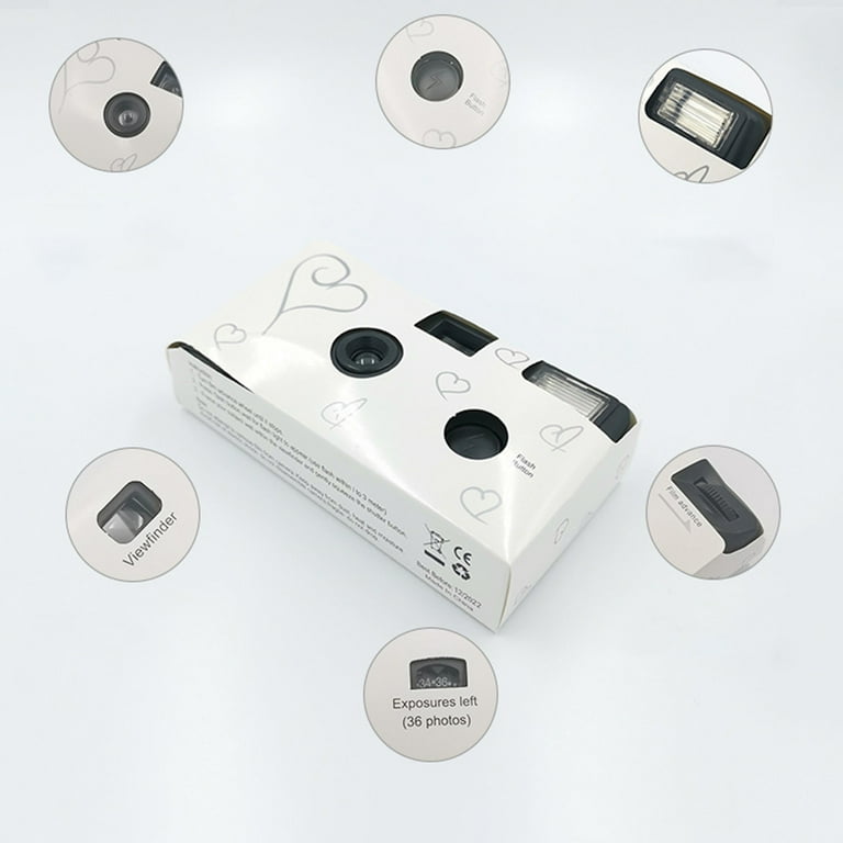 4 Pack Disposable Cameras With Flash – 35mm Film Single Use Cameras For Weddings, Parties & Travel