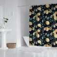 thumbnail image 2 of Yellow Lemon Fruit Leaves Black Pattern Shower Curtain 72"x84" ,Bathroom Decorative Shower Curtains Set with 12 Hooks,Modern Waterproof Washable Shower Curtain, 2 of 6