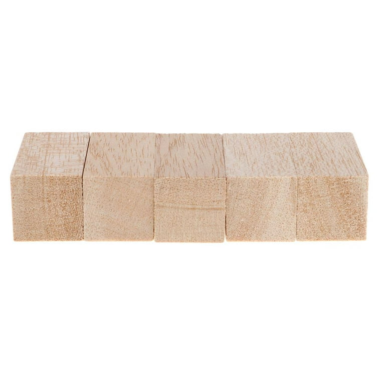Baosity B Balsa Wood Blocks DIY Modelling Wood Working Materials 5pcs,  30x30x60mm