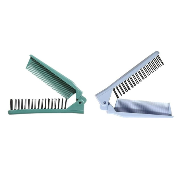 lionlar 2 Pcs Peigne à Cheveux Pliable Portable Compact Brosse à Cheveux Maison Vert Bleu