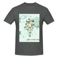thumbnail image 4 of Bingfone World Travel Map Men'S Loose Fit Short-Sleeve Pocket T-Shirt, 4 of 7