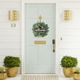 thumbnail image 4 of Rustic Welcome Sign with Artificial Greenery, Perfect for Home Decor, Front Door, Entryway, Seasonal Decoration, 4 of 9