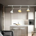 thumbnail image 4 of FSLiving H Type Track Light,White Iron DIY Ceiling Spot Lighting, Flexibly Rotatable Light Goose Neck, Adjustable Island Lighting Mini Halo Track Mounted Pendant Lamp with Lampshade(9 Colors), 4 of 9