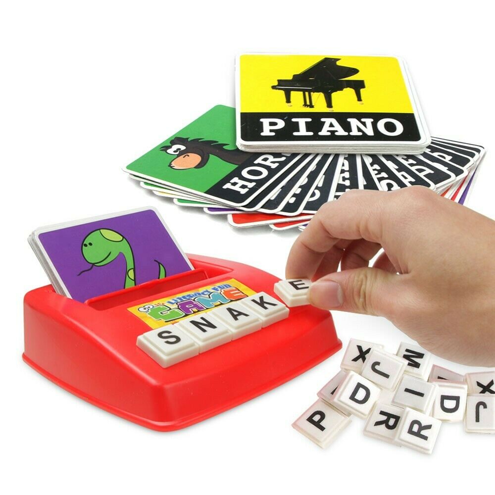 Kids Educational Matching English Alphabet Letters Words Spelling Desk