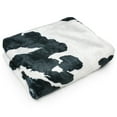 thumbnail image 2 of Everything Comfy Cow Print Decorative Throw Blanket, 42" X 60", Black, 2 of 8
