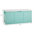 thumbnail image 5 of IVV 75 Gallon Plastic Patio Storage Box, Waterproof Outdoor Lockable Seat Deck Chest Box, for Patio Cushions, Gardening Tools - 44"L x 21.3"W x 19.3"H, Green, 5 of 10