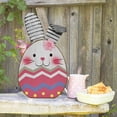 thumbnail image 4 of Rustic Wood Easter Rabbit Décor Standing Easter Home Decor Spring Easter Bunny Egg Decor Family Mantel Decor, 4 of 6