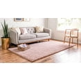 thumbnail image 4 of Unique Loom 3146010 8 x 11 ft. Davos Shag Rectangular Rug, Dusty Rose, 4 of 5
