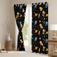 thumbnail image 3 of Manfei Cute Dinosaur Astronaut Black Out Curtains,Cartoon Rocket Planet Curtains Pack of 2 (42x63 Each),Kawaii Stars Print Bedroom Curtains For Boy,Ultra Soft Home Decor, 3 of 6
