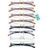 8 Pairs Reading Glasses, Blue Light Blocking Glasses, Computer Reading Glasses for Women and Men, Fashion Square Eyewear Frame (4color+4tortoise,+3.25 Magnification)