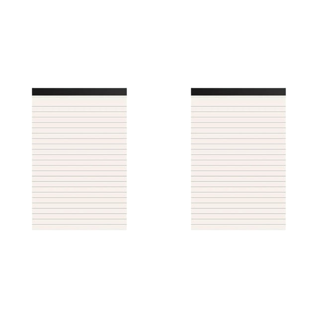 Yuehao Lined Paper Notebook 2 Pack - A5 Ruled Paper Pad with Easy Tear Off for Note Taking, Journaling, 80 Sheets