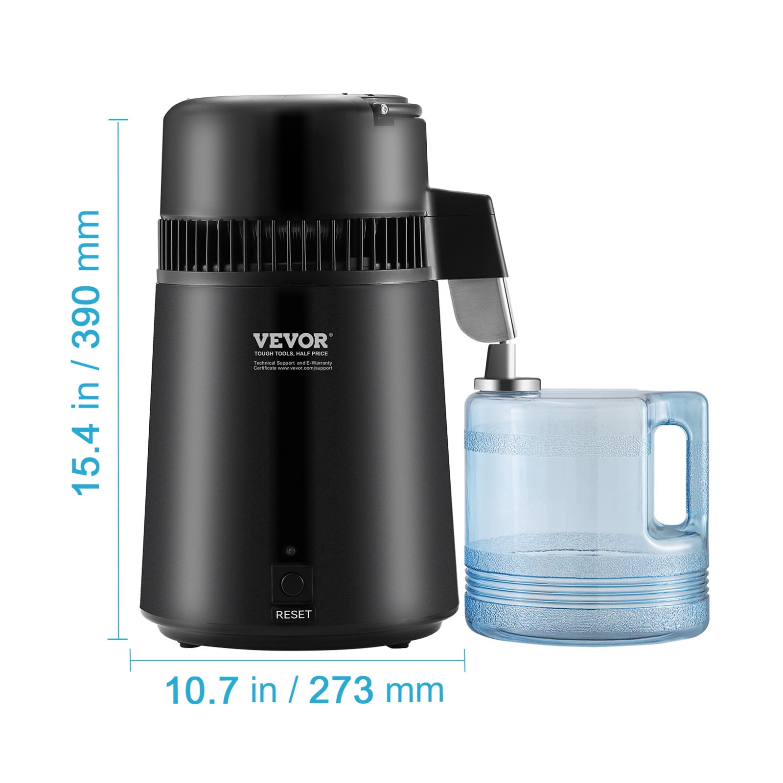 VEVOR 4L Water Distiller Purifier Machine Countertop Stainless Steel Interior