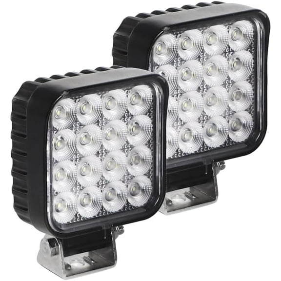 80W Led Work Lights for Truck, 150° Flood Lights for Trucks Mini Excavator Trators Trailer Skid Steer Work Equipment, 12V/24V