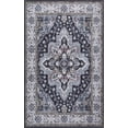 thumbnail image 2 of JONATHAN Y WASHABLE Superbia Boho Medallion Border Machine-Washable Polyester Area Rug, 4' x 6', Gray and Charcoal, Traditional Vintage Low-Pile Indoor Rug for Living Room WSH502D-4, 2 of 9