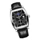 thumbnail image 3 of Reloj de automático para hombre con correa de piel y esfera rectangular clásica, color negro 1 jinwen Reloj de cuarzo automático para mujer, 3 of 5