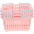 thumbnail image 1 of MasteelfCA 3pcs Small Toy Basket Plastic Baskets with Handles Compact Desktop Sundries Basket, 1 of 9