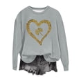 thumbnail image 4 of Zedker St. Patrick's Day Sweatshirts for Women Irish Shamrock Love Heart Printed Pullover Long Sleeve Crew Neck Shirts, 4 of 5