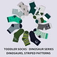 thumbnail image 6 of 12 Pairs Toddler Socks Boys Dinosaur Socks Kids Fun Cartoon Novelty Crazy Crew Sock for Children 1-7 Years Old, 6 of 7