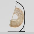 thumbnail image 3 of GORTES Wicker Egg Hanging Chair with C-Stand, Natural, 3 of 9