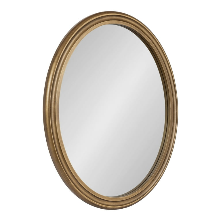 Kate and Laurel Mansell Oval Wall Mirror, 24 x 30, Antique Gold 