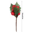 thumbnail image 5 of Christmas Simulation Berry Bouquet with Green Leaves Red Fruit DIY Photograph Set for Wedding Birthday Party Home Decoration, 5 of 11