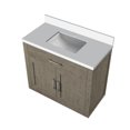 thumbnail image 7 of Shelter 36 in W x 22 in D Grey Oak Single Bath Vanity and Cultured Marble Top, 7 of 7