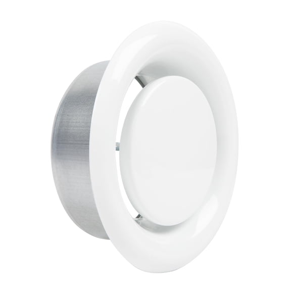 Fresh Speed, tapa de ventilación de aire acondicionado de 6 pulgadas, redonda, de acero, válvula difusora de escape ajustable para hogar, pared y techo