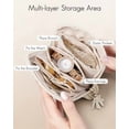 thumbnail image 3 of Small Travel Jewelry Case,Mothers Day Gifts,Jewelry Pouch Bags with Zipper,Velvet Jewelry Organizer Storage Bag for Bracelet Rings Earring-Cream White, 3 of 7