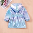 thumbnail image 4 of Spring Zipper Jackets for Girls and Boys Long Sleeved Hooded Elastic Waist With Velvet Coat Colorful Cool Zipper Jackets, 4 of 9