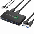 thumbnail image 1 of USB KVM Switch USB 3.0 KVM USB Switcher for Keyboard Mouse Printer Mi Box 2Pc Port Sharing 4Pcs Devi, 1 of 5