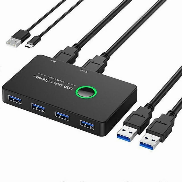 USB KVM Switch USB 3.0 KVM USB Switcher for Keyboard Mouse Printer Mi Box 2Pc Port Sharing 4Pcs Devi
