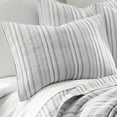 thumbnail image 4 of Levtex Home - Bondi Quilt Set - Twin Quilt + One Standard Pillow Sham - Stripes - Grey and White - Quilt Size (68x86in.) and Pillow Sham Size (26x20in.) - Cotton Fabric, 4 of 5