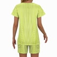 thumbnail image 4 of Ensembles de Pyjama pour Femmes 2 Pcs, Mode Décontractée pour Femmes Manches en Dentelle Imprimée Haut Décontracté Pantalon Ensemble de Pyjama, 4 of 6