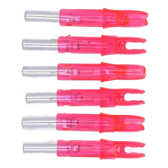 6Pcs Lighted  Nocks 6.2mm LED Waterproof, High Visibility for Night Archery, Made of Durable PE Material