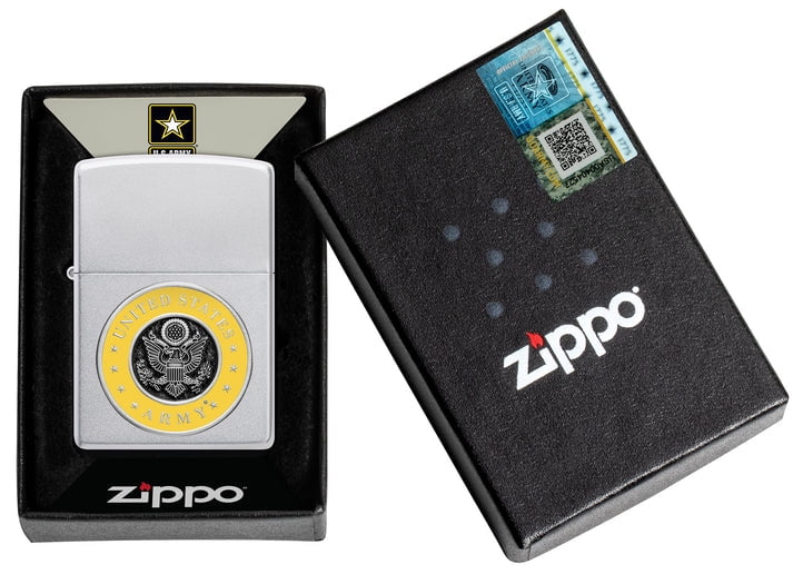 Zippo Lighter - Personalized Message Engrave United States Army Emblem Art 48977