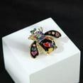 thumbnail image 4 of HOOUN Fashion Crystal Enamel Heart Bee Insect Brooch Pin Scarf Corsage Jewelry GifA:yq-White, 4 of 8