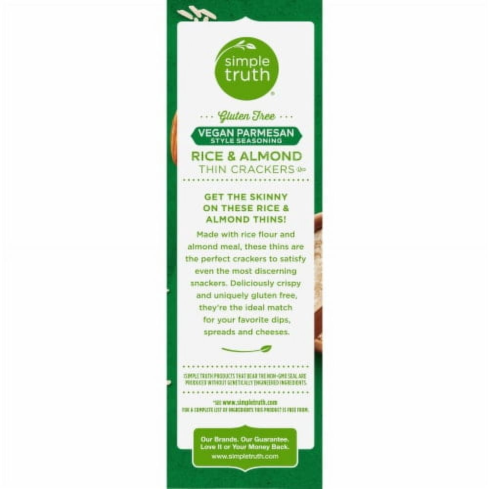 2X-Simple Truth Vegan Parmesan Rice & Almond Thin Crackers - 3.5 oz