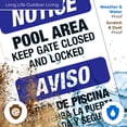 thumbnail image 5 of Pool Area, Keep Gate Closed And Locked Sign, Bilingual English Spanish, 10x14 Aluminum, 5 of 8