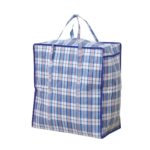 Dream Lifestyle Large Capacity Storage Bags, Large Plastic Checkered  Storage Laundry Bag with Zipper & Handles for Shopping Moving Travel