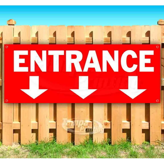 Entrance 13 oz Vinyl Banner With Metal Grommets