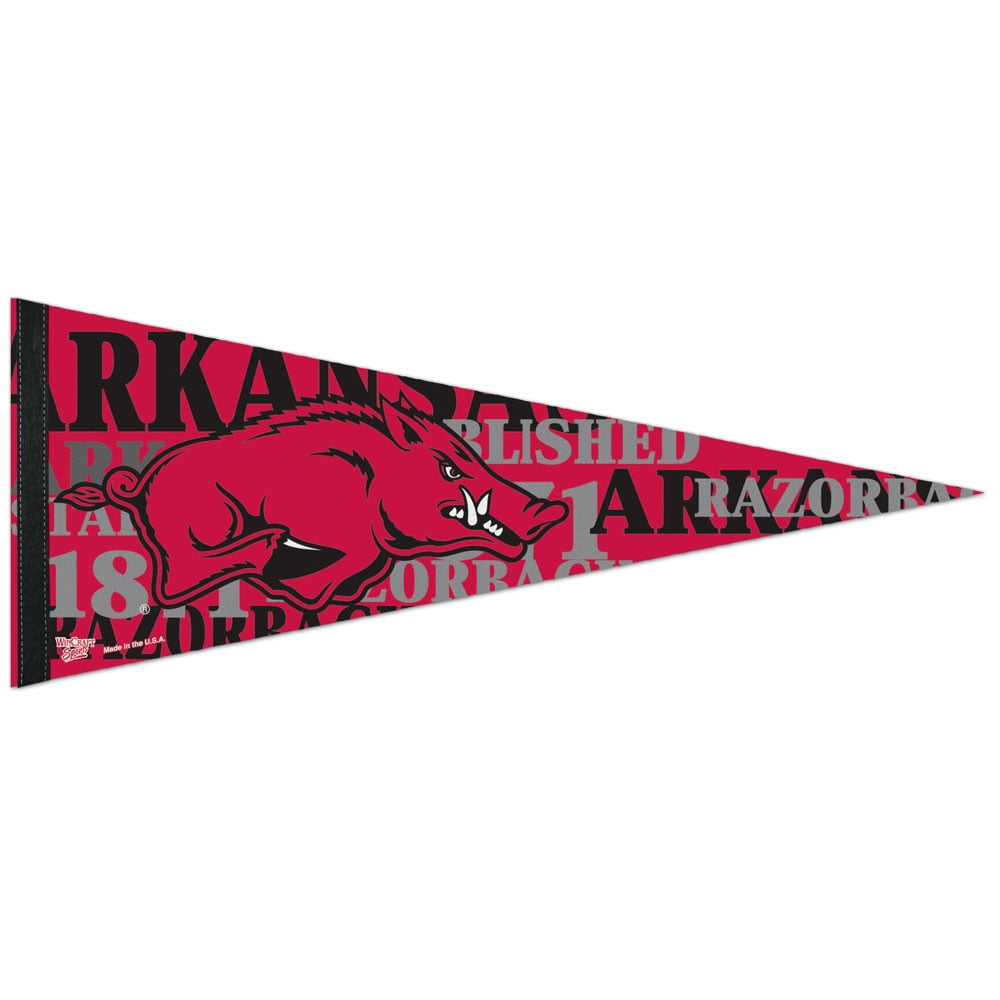 12 X 30 WinCraft NCAA 72302091 University of Arkansas Premium Pennant