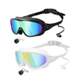 thumbnail image 4 of S SERENABLE 2 Pcs Lunettes de Natation pour Hommes Femmes Adultes Vue Grand Résistantes à l'Eau Style C, 4 of 9