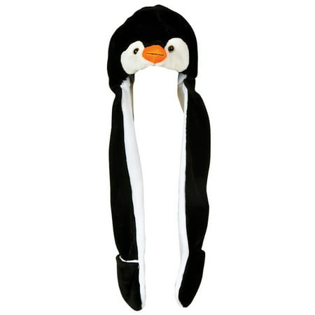 Child's Plush Penguin Hat Novelty Cap Animal Costume Beanie With Long Paws