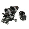 Baby Trend Sit N Stand Double Infant Toddler Stroller Travel System w/ Car Seat