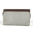 thumbnail image 2 of Pre-Owned BVLGARI Bvlgari logo bag pouch second canvas leather men women gray (Good), 2 of 15