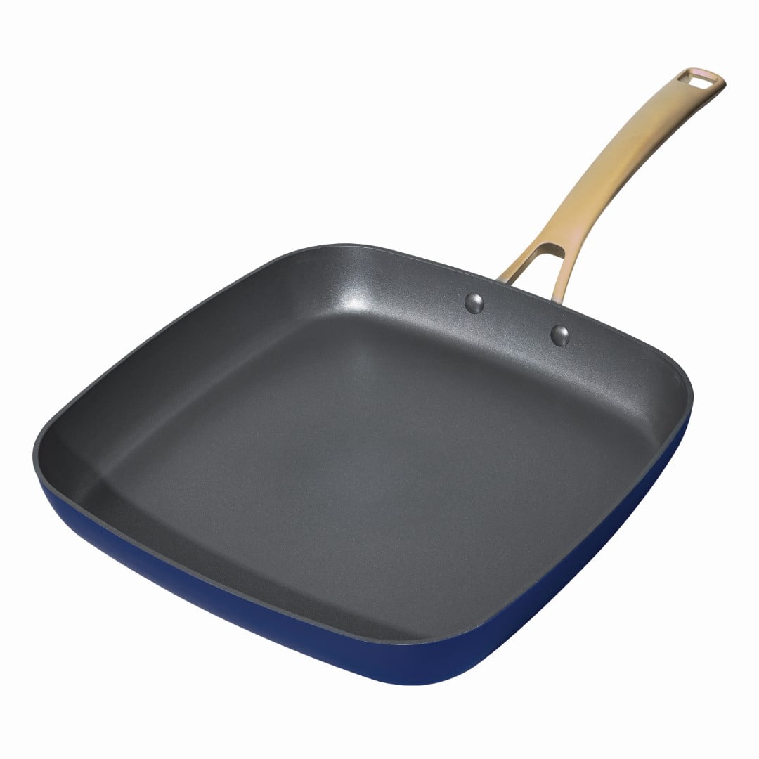 Beautiful 11 Square Griddle Pan, Black Sesame by Drew Barrymore 