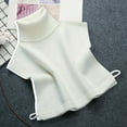thumbnail image 2 of TTUHYWXI Soft Knit Turtleneck for Layered Look Detachable Knitted Half Shirt Collar for Women (White, One Size), 2 of 5