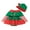 Green, variant on ZINTAOZT Baby Girls Elf Clothes Outfit  3M 6M 12M 18M Long Sleeve Doll Collar Romper Dress and Hat 2 Pcs Christmas Set